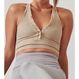 FP Movement Happiness Runs Henley Tank Nude Size M/L